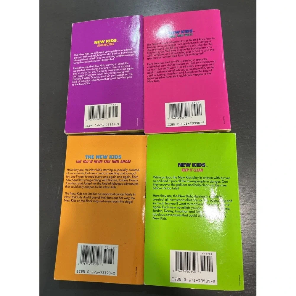 Vtg NKOTB New Kids On The Block Book Lot Of 4 On Tour, On Stage, Block Party